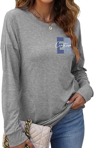 Custom Emergency Room Nurse Shirt for Women Personalized ER Shirts with Name Design Your Own Long Sleeve Graphic Tunic Tops (Style 2) in Saudi Arabia