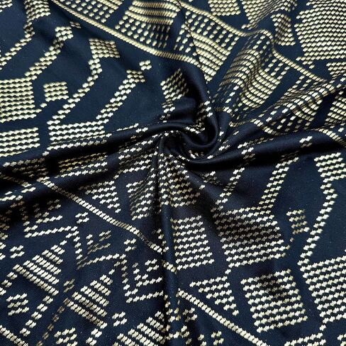 Gorgeous 1920s Vintage Style Faux Assuit Foil print Milk Fiber woman elastic Scarf Shawl Bandana (Blue Argent) in Saudi Arabia