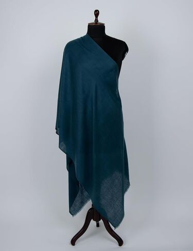 Handmade Solid Pashmina Shawl, Pure Pashmina Wrap, Cashmere Solid Pashmina Stole, Authentic Handmade Pashmina Scarf, Nile Blue Pashmina Shawl Wrap (70x200 cm) in Saudi Arabia