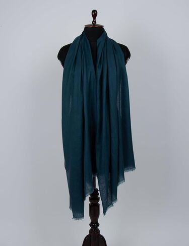 Handmade Solid Pashmina Shawl, Pure Pashmina Wrap, Cashmere Solid Pashmina Stole, Authentic Handmade Pashmina Scarf, Nile Blue Pashmina Shawl Wrap (70x200 cm) in Saudi Arabia