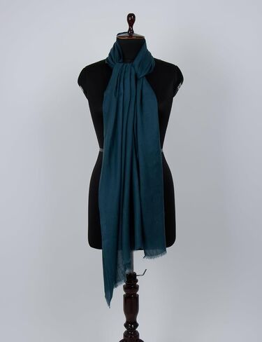 Handmade Solid Pashmina Shawl, Pure Pashmina Wrap, Cashmere Solid Pashmina Stole, Authentic Handmade Pashmina Scarf, Nile Blue Pashmina Shawl Wrap (70x200 cm) in Saudi Arabia
