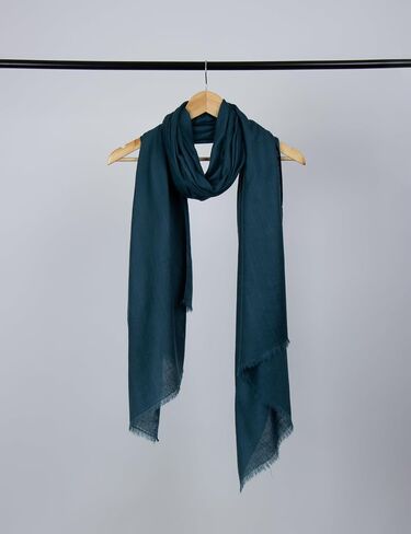 Handmade Solid Pashmina Shawl, Pure Pashmina Wrap, Cashmere Solid Pashmina Stole, Authentic Handmade Pashmina Scarf, Nile Blue Pashmina Shawl Wrap (70x200 cm) in Saudi Arabia