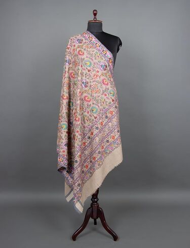 Multi-Color Jamawar Pashmina Shawl-Wrap Cashmere الهندي الهندي-الوشاح التقليدي-هدية عيد ميلاد أنيقة لها ، زوجة وأم-مهرجان فاخر وسرق زفاف ، 40 × 80 بوصة in Saudi Arabia