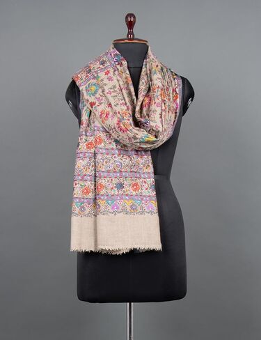 Multi-Color Jamawar Pashmina Shawl-Wrap Cashmere الهندي الهندي-الوشاح التقليدي-هدية عيد ميلاد أنيقة لها ، زوجة وأم-مهرجان فاخر وسرق زفاف ، 40 × 80 بوصة in Saudi Arabia