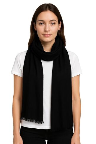 Black Pashmina Shawl Pure Pashminas Scarf, Handmade Cashmere Wrap, Kashmiri Authentic pashmina Stole, 2497859916206 (100 x 200 cm) in Saudi Arabia