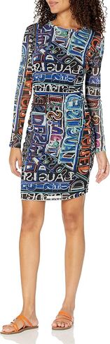 Desigual Women's Woman Knit Dress Long Sleeve, Black, S in Saudi Arabia