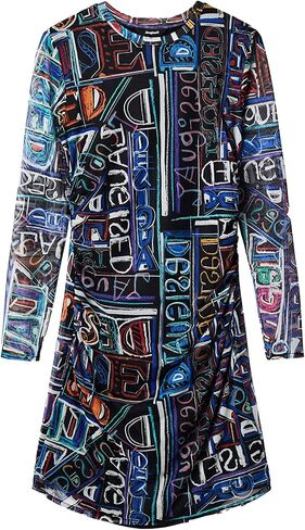 Desigual Women's Woman Knit Dress Long Sleeve, Black, S in Saudi Arabia