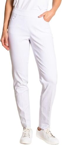 SLIM-SATION Womens Golf Apparel - Women's Regular Pull-On Straight-Leg Pant with Pockets (Stone,12) in Kuwait