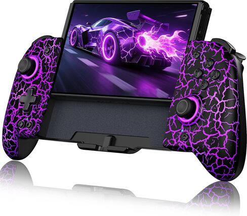 NealGamefy Switch Controllers,Wireless Switch Pro Controller for Nintendo Switch/OLED Controller,Upgrade Full-Size Ergonomic One Piece Handheld Controller with Programmable,Cool RGB,TURBO,Vibration in Kuwait