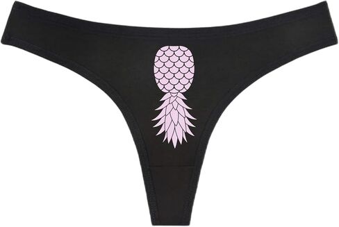 UPSIDE DOWN PINEAPPLE Swingers Black Thong - Choose Your Image Color - HotWife MFM Threesome (M, Yellow) in Saudi Arabia