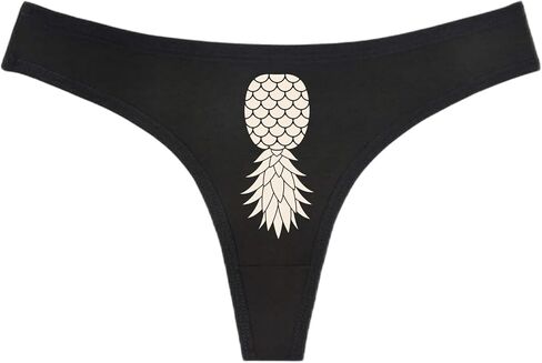 UPSIDE DOWN PINEAPPLE Swingers Black Thong - Choose Your Image Color - HotWife MFM Threesome (M, Yellow) in Saudi Arabia