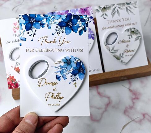 Wedding Bottle Opener Favors for Guests in Bulk, Hearts Shape Bottle Opener, Personalized Party Favors in Bulk, Wedding Favor Guests. 20 to 300 pcs. Custom Fridge Bottle Opener in Saudi Arabia
