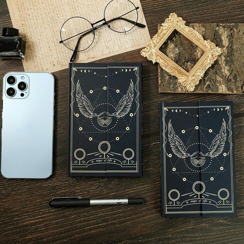 Magnetic Closure Notebooks Journal for Travelers, Students,Hard Cover Writing Diary Notebooks Planner with Premium Thick Paper,Lined Ruled Notebook for Office School,196 Pages,4.33"×6.6"(Magical) in Kuwait