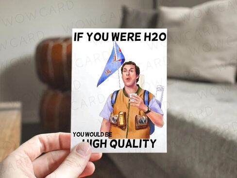Bobby Boucher Waterboy Birthday Card, Funny Pop Culture Birthday, High Quality H2O movie card, Waterboy Fan Gift, Adam Sandler greeting card (Happy Birthday now celebrate with some high quality H2O) in Saudi Arabia