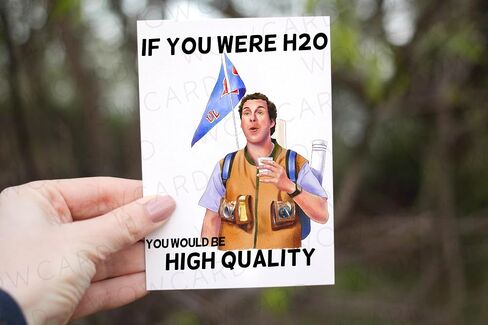 Bobby Boucher Waterboy Birthday Card, Funny Pop Culture Birthday, High Quality H2O movie card, Waterboy Fan Gift, Adam Sandler greeting card (Happy Birthday now celebrate with some high quality H2O) in Saudi Arabia