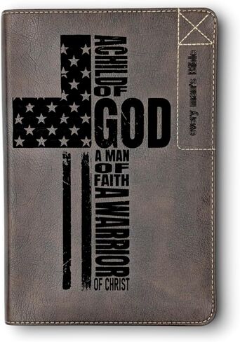 Personalized Every Man's Bible NLT Deluxe Edition | Warrior of God Laser Engraved Bible with Name | LeatherLike Brown Study Bible for Men | Book Introductions, Study Notes and 44 Charts in Saudi Arabia