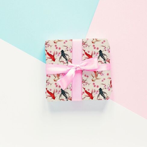 Koi Fish Wrapp Paper Roll ، ورق تغليف الأسماك ، ورقة التغليف هدية عيد ميلاد Koi ، ورق التغليف ، غلاف هدايا عيد الميلاد ، ورقة لف العطلة ، لف هدية عيد ميلاد in Saudi Arabia