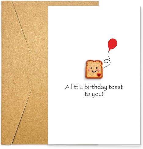 Funny Birthday Card for Teen Girls Boys, A Little Toast On Your Birthday Pun, 13th 14th 15th 16th 17th 18th Bday Cards for BFFs Friends, Trending Gifts for Teen Girls, Hilarious Bday Gifts for Her in Saudi Arabia