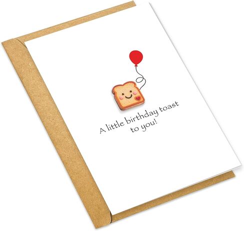 Funny Birthday Card for Teen Girls Boys, A Little Toast On Your Birthday Pun, 13th 14th 15th 16th 17th 18th Bday Cards for BFFs Friends, Trending Gifts for Teen Girls, Hilarious Bday Gifts for Her in Saudi Arabia