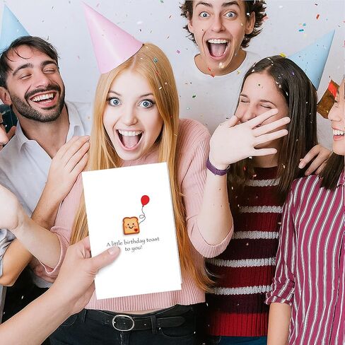 Funny Birthday Card for Teen Girls Boys, A Little Toast On Your Birthday Pun, 13th 14th 15th 16th 17th 18th Bday Cards for BFFs Friends, Trending Gifts for Teen Girls, Hilarious Bday Gifts for Her in Saudi Arabia