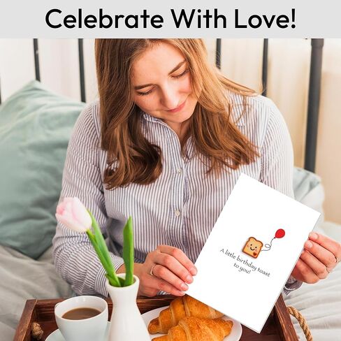 Funny Birthday Card for Teen Girls Boys, A Little Toast On Your Birthday Pun, 13th 14th 15th 16th 17th 18th Bday Cards for BFFs Friends, Trending Gifts for Teen Girls, Hilarious Bday Gifts for Her in Saudi Arabia