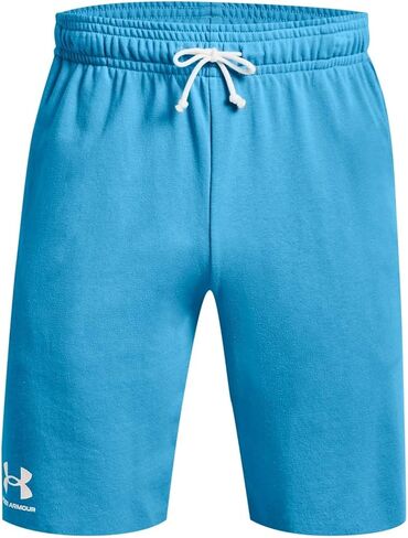 Under Armour Men's Standard Rival Terry Shorts, (025) Castlerock Light Heather / / Onyx White, X-Small in Saudi Arabia