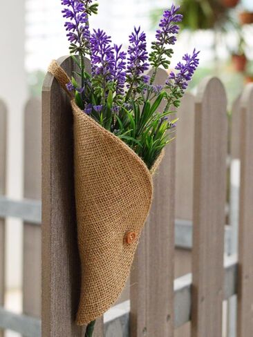 Summer-Ray 12 Handmade Hessian Burlap Pew Cone for Rustic Wedding Aisle Decorations in Saudi Arabia