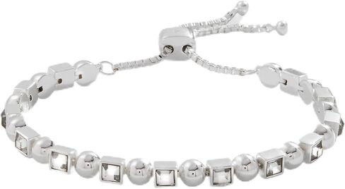 Alex and Ani AA765723SG,Square Crystal Bolo Tennis Bracelet,Shiny Gold,Gold, Bracelets in Saudi Arabia