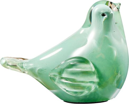 Handmade Glass Bird Figurine Blown Art Animal Sculpture Home Decoration Tabletop Centerpiece，Gifts for Bird Lovers (White) in Saudi Arabia