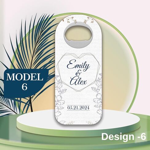 20-200 pcs Magnet Customizable Wedding Favor For Guests, Personalized Wedding Gift,Magnetic Bottle Opener,Save The Date, Custom Cap Opener,Wedding Gift in Saudi Arabia