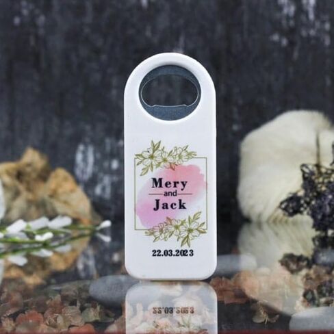 20-200 pcs Magnet Customizable Wedding Favor For Guests, Personalized Wedding Gift,Magnetic Bottle Opener,Save The Date, Custom Cap Opener,Wedding Gift in Saudi Arabia