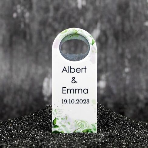 20-200 pcs Magnet Customizable Wedding Favor For Guests, Personalized Wedding Gift,Magnetic Bottle Opener,Save The Date, Custom Cap Opener,Wedding Gift in Saudi Arabia