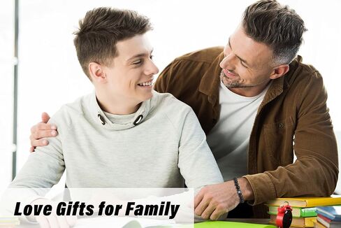 Dad Birthday Gift Men Bracelets Beaded Best Dad Ever Fathers Day From Daughter Son Unique Present Card Cool Black Christmas Stocking Stuffers Valentines Him Who Have Everything Wants Nothing in Saudi Arabia