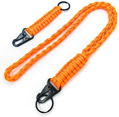 2 Set Heavy Duty Tactical Lanyard, Paracord Hunting Lanyard, Durable Orange Lanyard Necklace Strap 550 Keychain Lanyard for Outdoor Activities in Saudi Arabia
