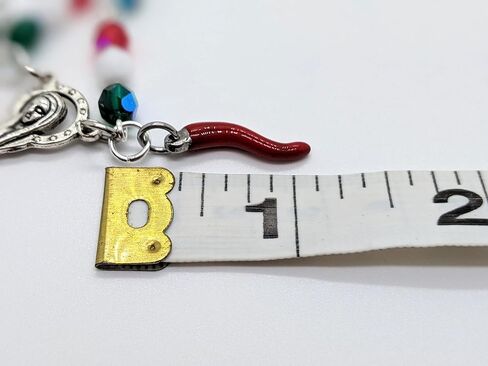 Italian Auto/Vehicle Rosary With Red Italian Horn (Cornicello) Charm (Silver or Gold) (Gold) in Saudi Arabia