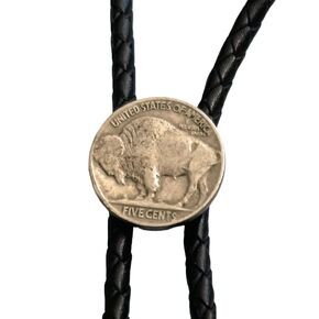 Genuine Buffalo Nickel Bolo Tie