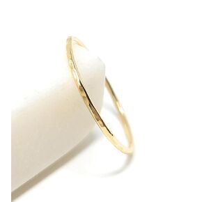 Hammered 10k Solid Gold Stacking Ring - 1mm - Delicate Ring, Dainty, Hammered Finish (yellow-gold, 9) in Kuwait