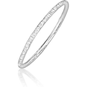 Delicate Stacking Rings, Handmade in Sterling Silver, Sold per 1mm Ring (size 8) in Saudi Arabia
