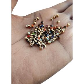 Beaditwearitloveit 3mm Rhinestone Crystal Dreadlock Loc Sprinkles Hair Beads Kit, Sew on Loc Jewelry For Dreadlocks (Diamond)