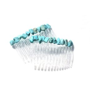Turquoise Stone Hair Combs (Qty of 2)