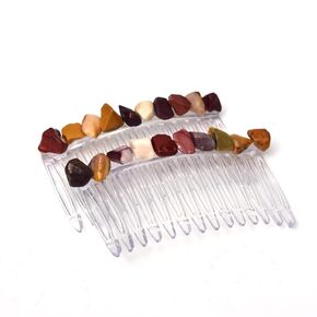Mookaite Jasper Stone Hair Combs (Qty of 2)