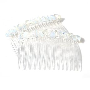 Opalite Stone Hair Combs (Quantity of 2)