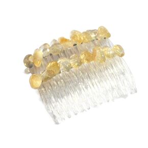 Citrine Stone Hair Combs (Quantity of 2)
