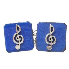 Tallit Clips - Treble Clef Charms on Copper Enamel