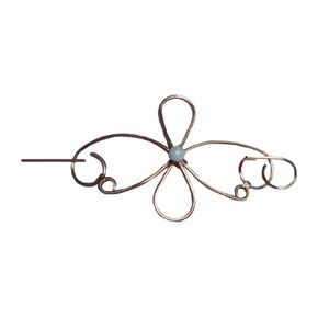 Handmade Large Shawl Pin with Jade Brooch Sweater Pin Metal Coat Pin Scarf Accessories Valentines gift for her Women's Fashion