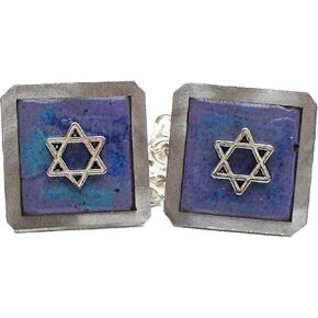 Clips Clips - Star of David on Blue ، Lavender ، Aquacopper Monamel in Kuwait