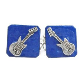 Tallit Clips - Electric Guitar Charms on Copper Enamel