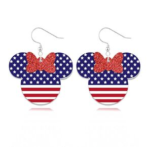 4th of July Earrings, Lightweight Acrylic USA Patriotic Earrings for Women, Cute Fourth of July Accessories for Independence Day Celebration