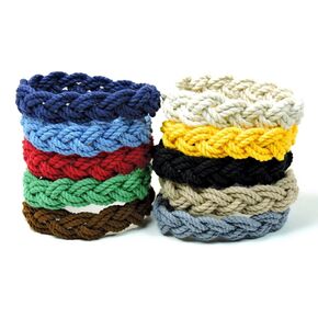 Narrow Sailor Knot Rope Bracelet Nautical Colors
