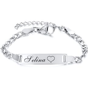 Personalized Name ID Bracelets for Baby Girls : Anti Allergy Gold Plated Stainless Steel Child Engrave Name Birthdate Bracelet, Custom Baptism Gift for Newborns Babies,Pearl Beads Girls Boys Bracelet